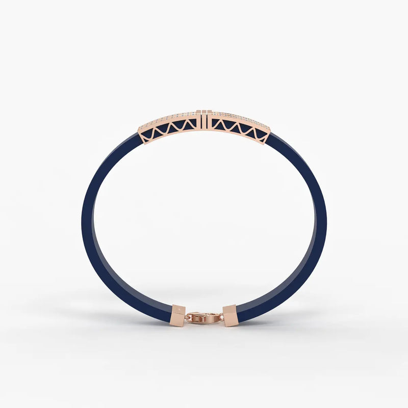 Noir Crest Dual Panel Bracelet for Men