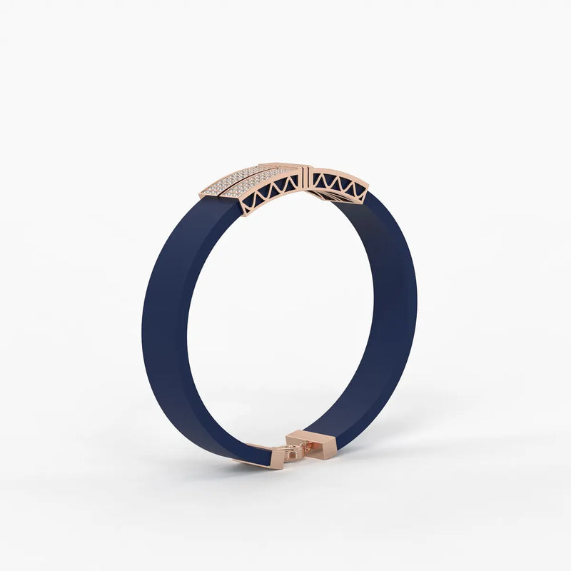 Noir Crest Dual Panel Bracelet for Men
