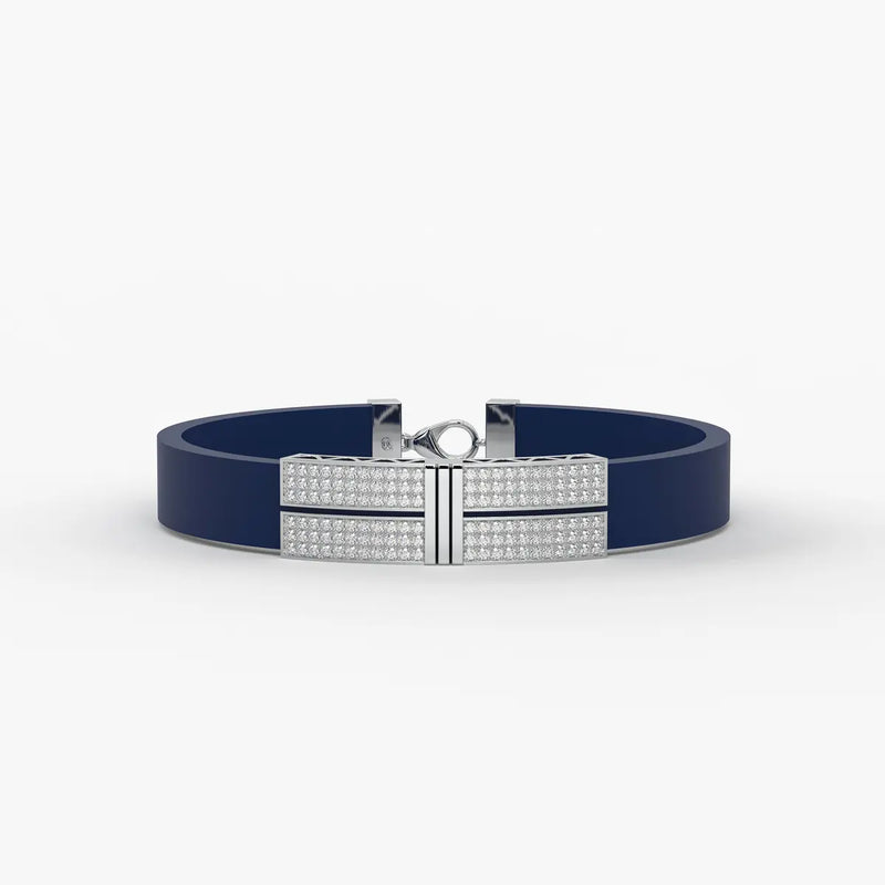 Noir Crest Dual Panel Bracelet for Men