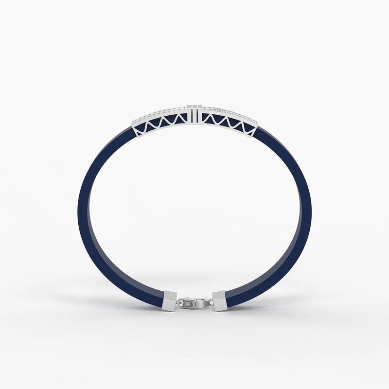 Noir Crest Dual Panel Bracelet for Men