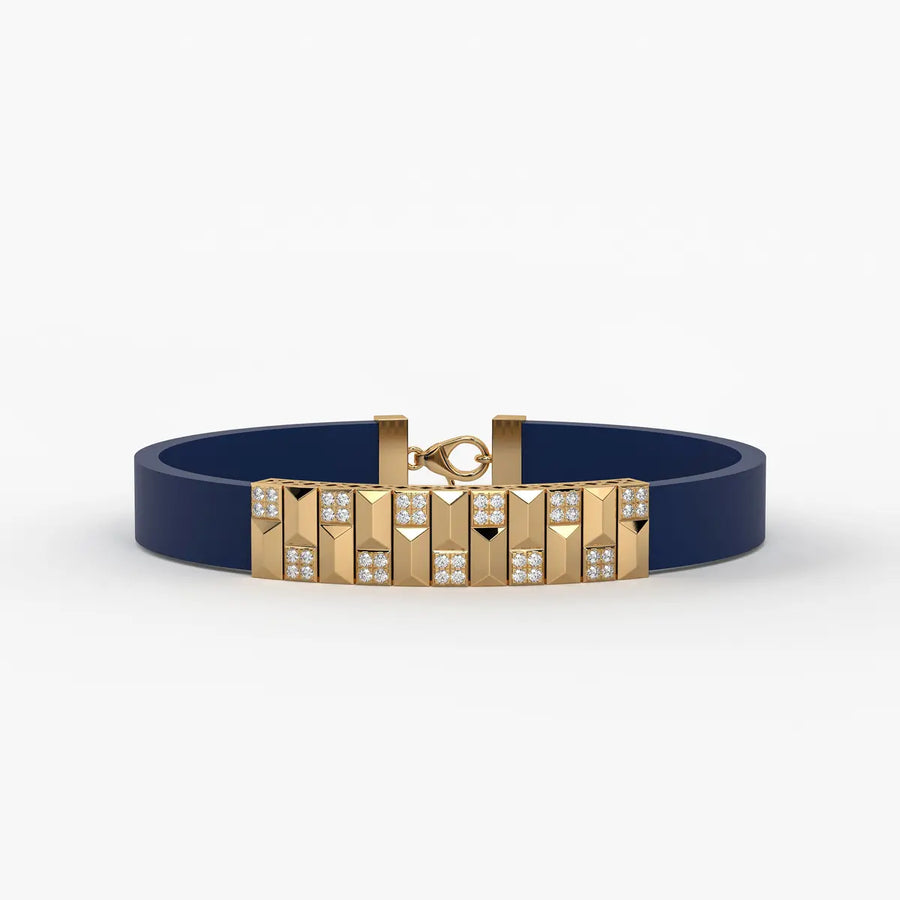 Vortan Crest Prism Block Bracelet for Men
