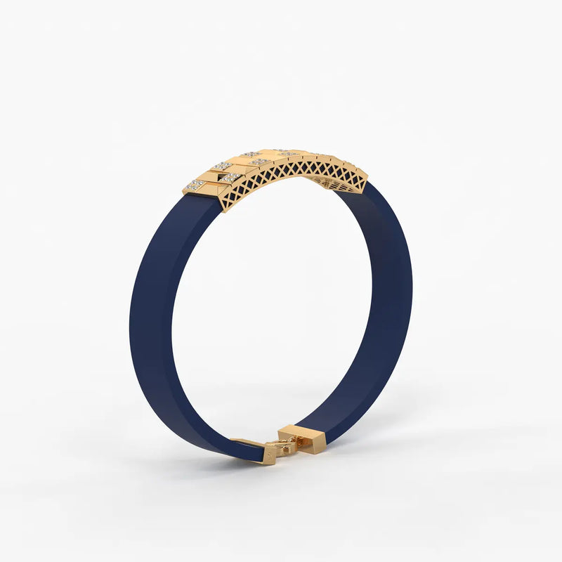 Vortan Crest Prism Block Bracelet for Men