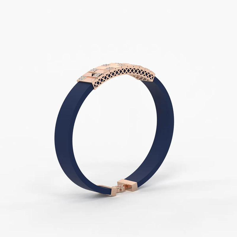 Vortan Crest Prism Block Bracelet for Men