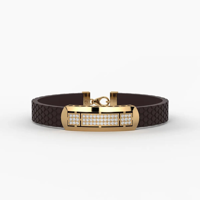 Averon Crest Triple Panel Bracelet for Men