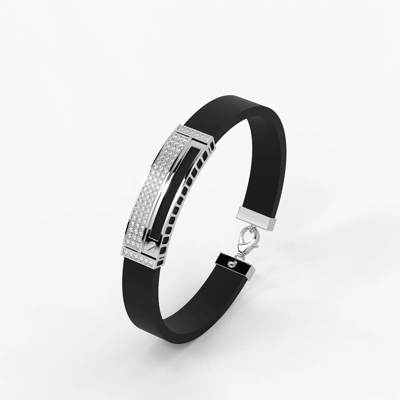 Zorvan Lockframe Diamond Bracelet