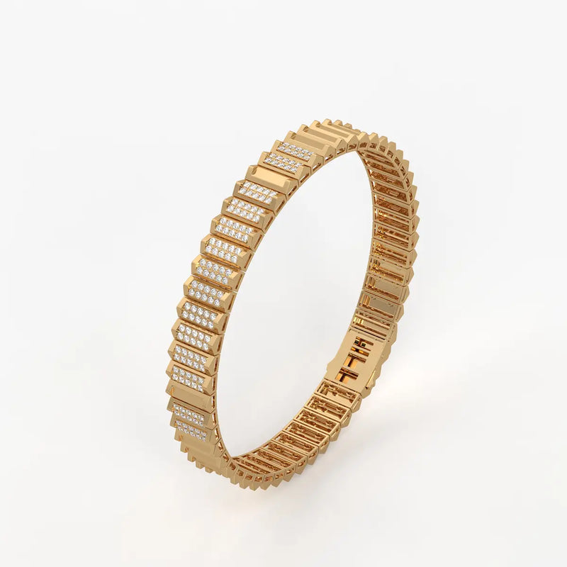Regal Stride Prism Link Bracelet for Men