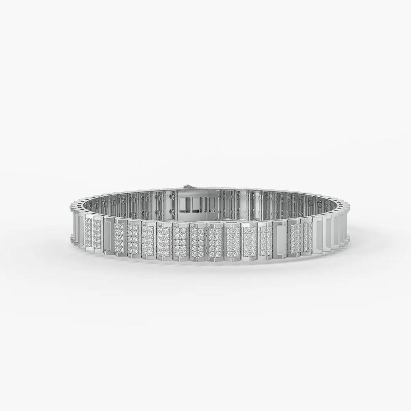Regal Stride Prism Link Bracelet for Men