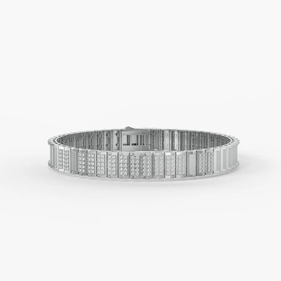 Regal Stride Prism Link Bracelet for Men