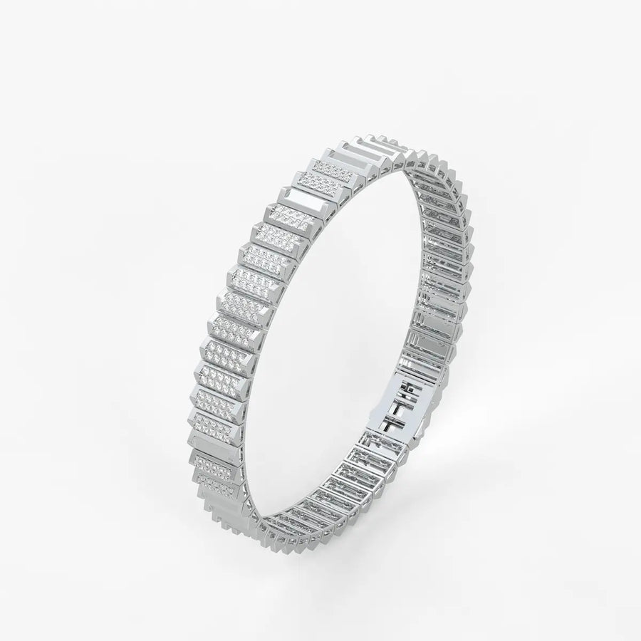 Regal Stride Prism Link Bracelet for Men
