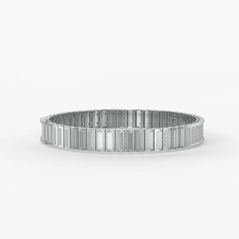 Regal Stride Prism Link Bracelet for Men
