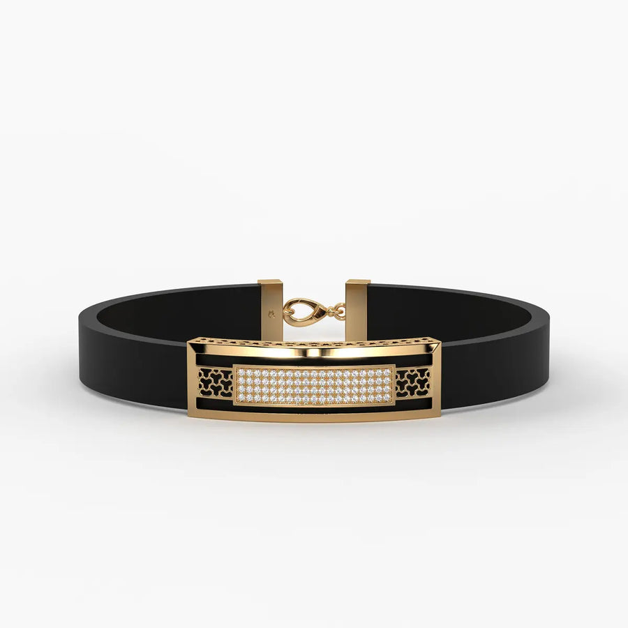 Zyron Edge Luxe Bar Bracelet For Men
