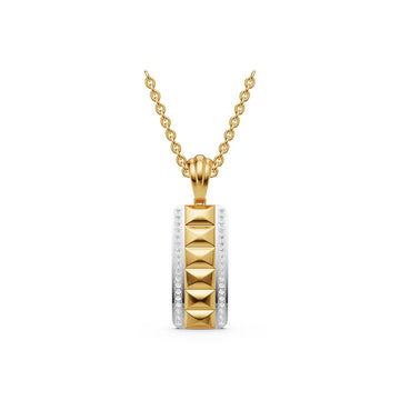 Prism Studded Rectangle Pendant For Men