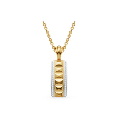 Prism Studded Rectangle Pendant For Men