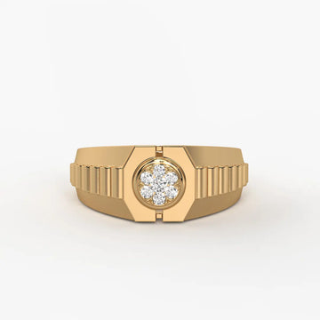 Vortan Crest Diamond Ring for Men