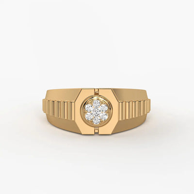 Vortan Crest Diamond Ring for Men