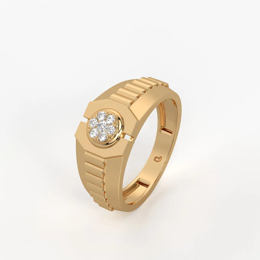 Vortan Crest Diamond Ring for Men