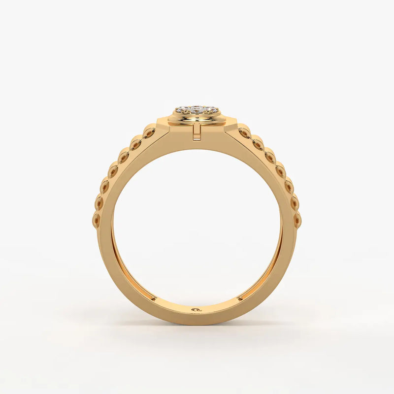 Vortan Crest Diamond Ring for Men