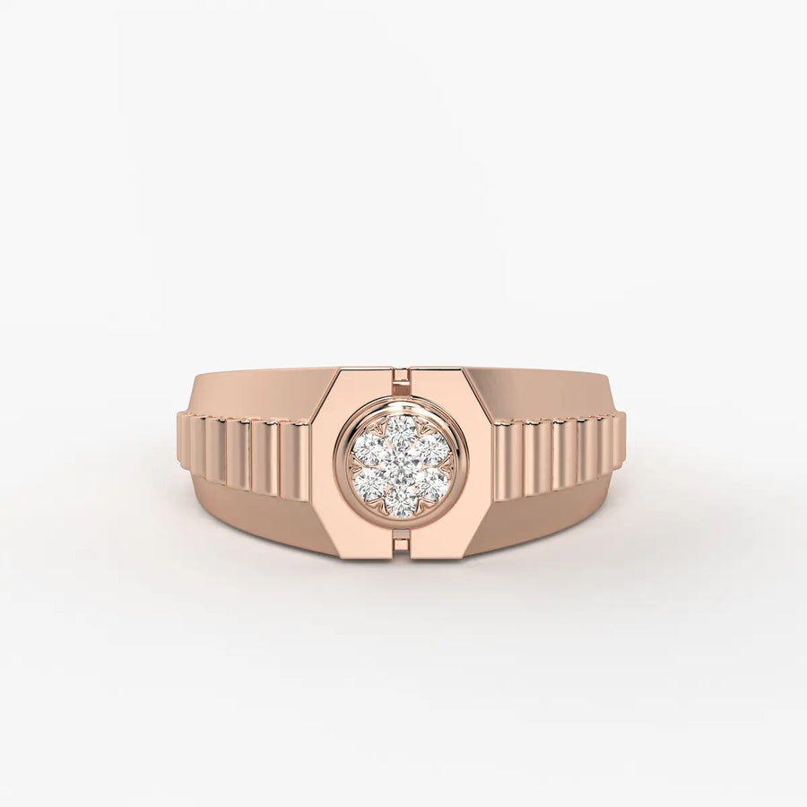 Vortan Crest Diamond Ring for Men