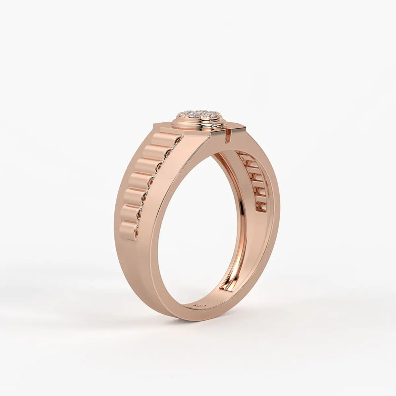 Vortan Crest Diamond Ring for Men