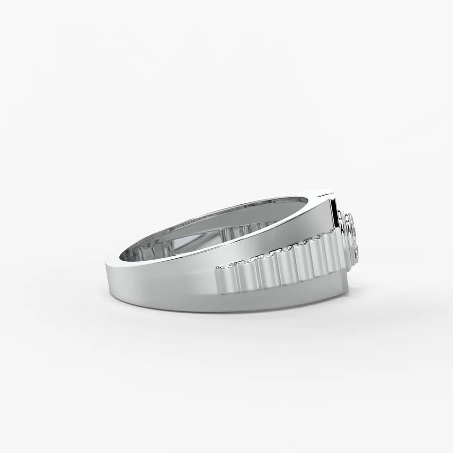 Vortan Crest Diamond Ring for Men