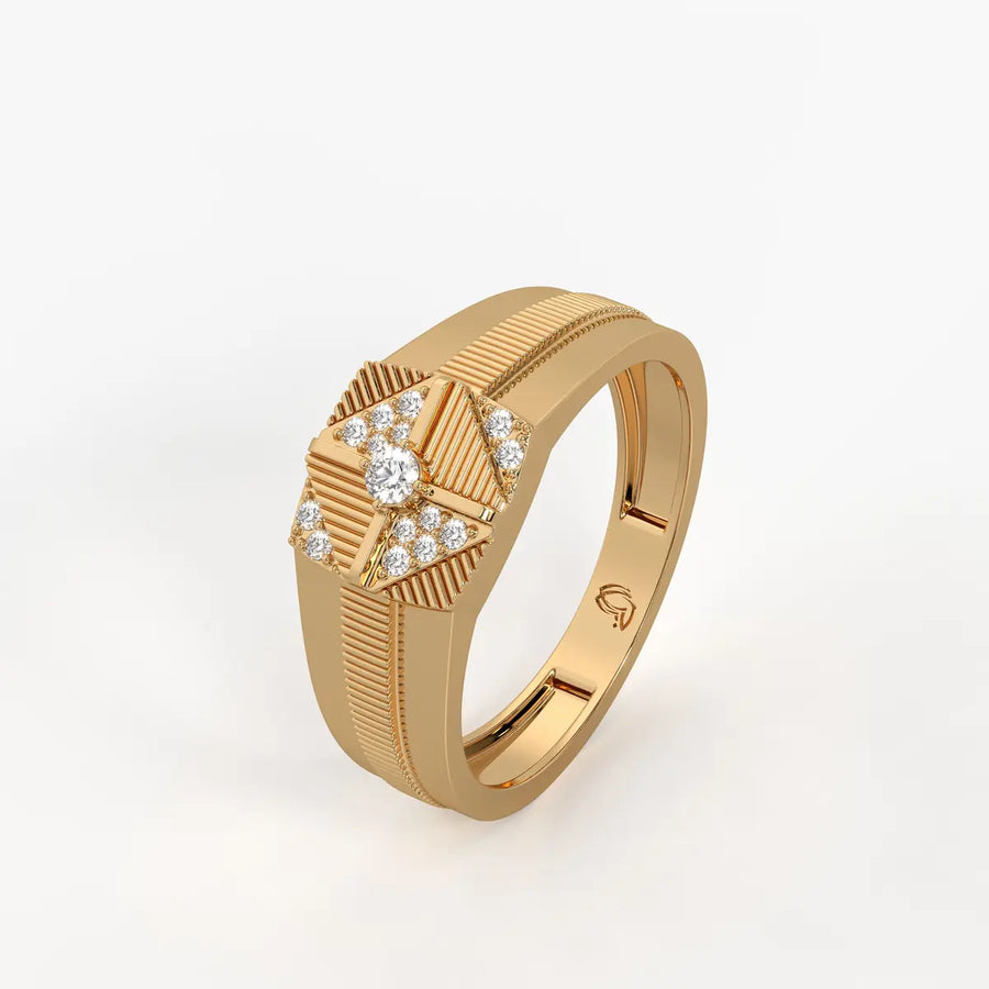 Quadrivon Axis Diamond Ring for Men