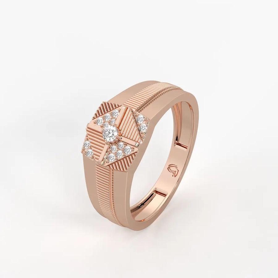 Quadrivon Axis Diamond Ring for Men
