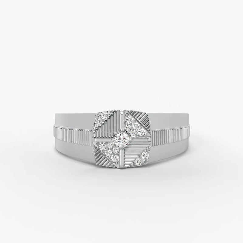 Quadrivon Axis Diamond Ring for Men