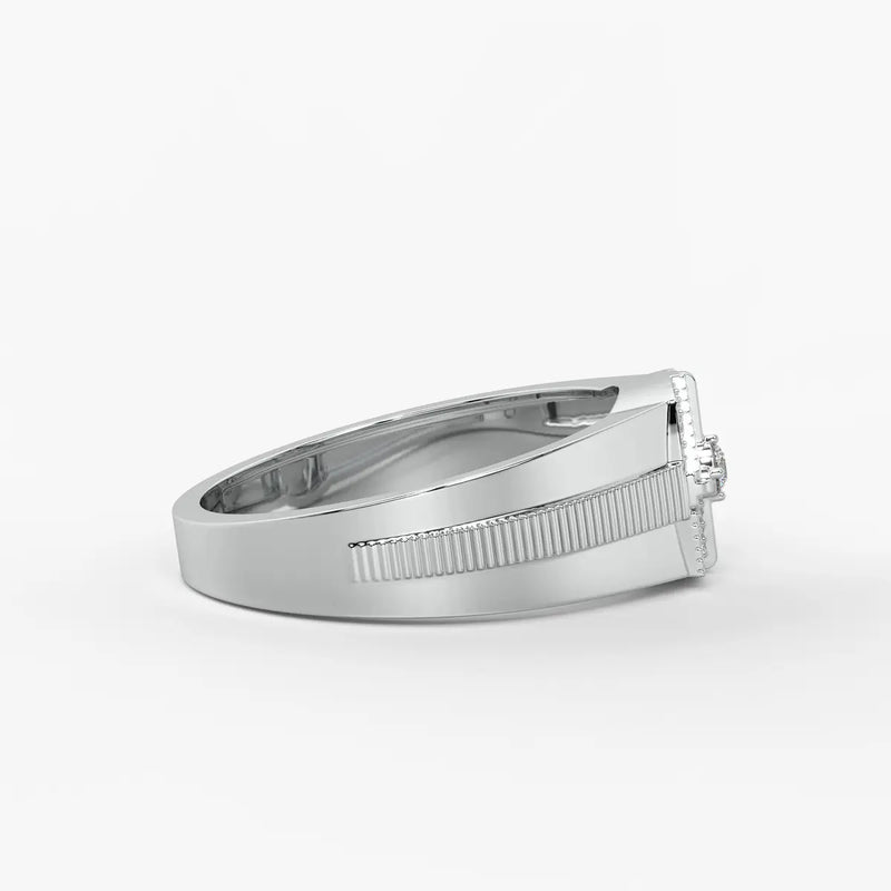 Quadrivon Axis Diamond Ring for Men