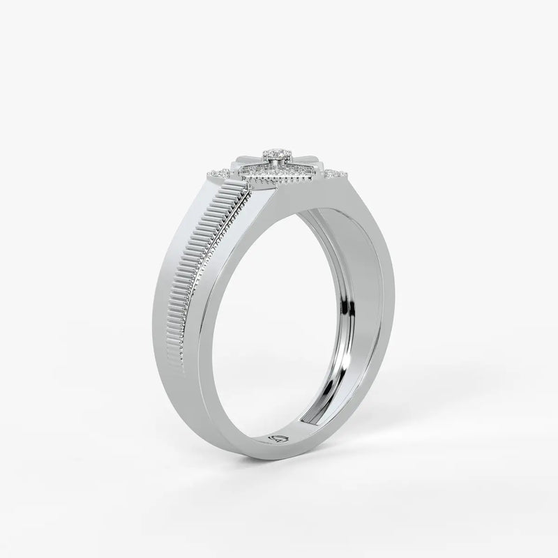 Quadrivon Axis Diamond Ring for Men