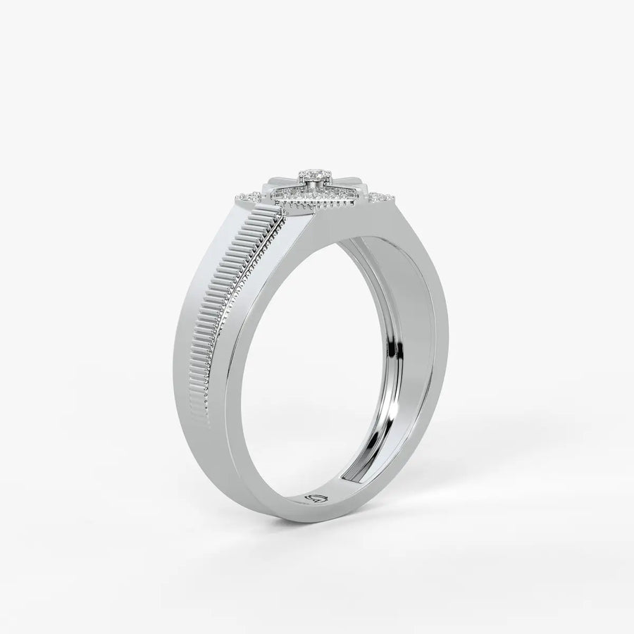 Quadrivon Axis Diamond Ring for Men