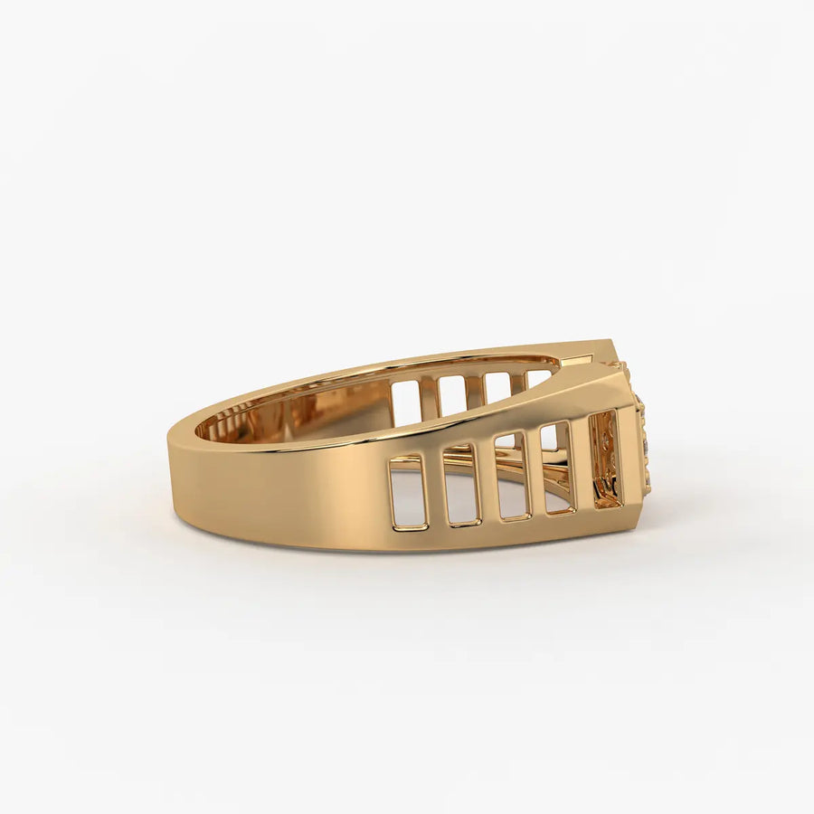Orvex Dualcrest Diamond Ring for Men