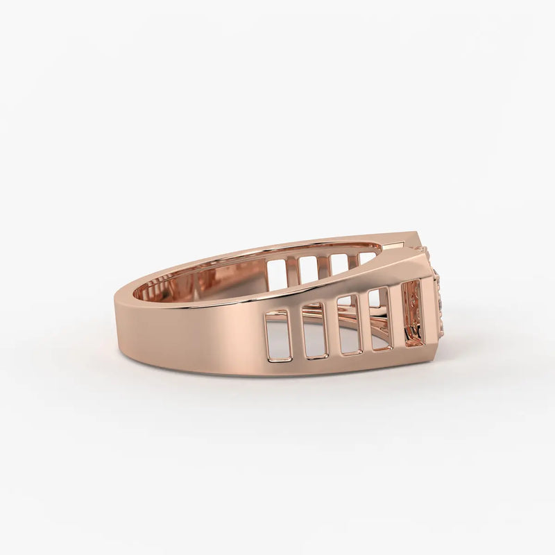 Orvex Dualcrest Diamond Ring for Men