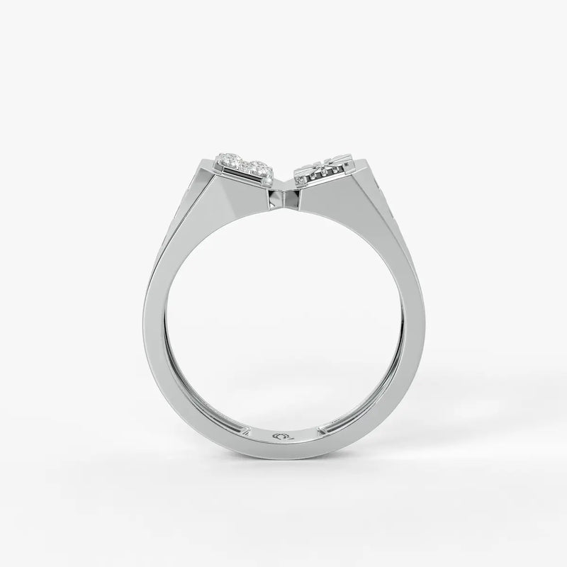 Orvex Dualcrest Diamond Ring for Men