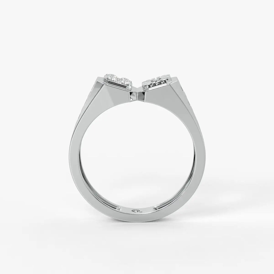 Orvex Dualcrest Diamond Ring for Men
