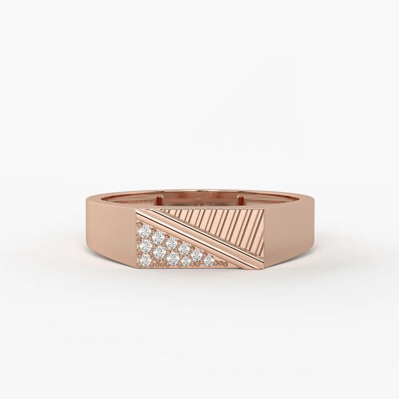 Triavex Edge Diamond Ring for Men