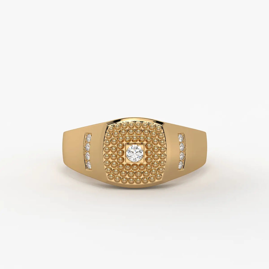 Imperion Grid Diamond Ring for Men