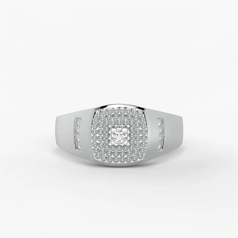 Imperion Grid Diamond Ring for Men