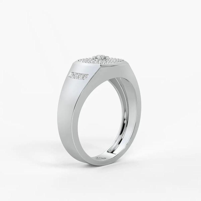 Imperion Grid Diamond Ring for Men
