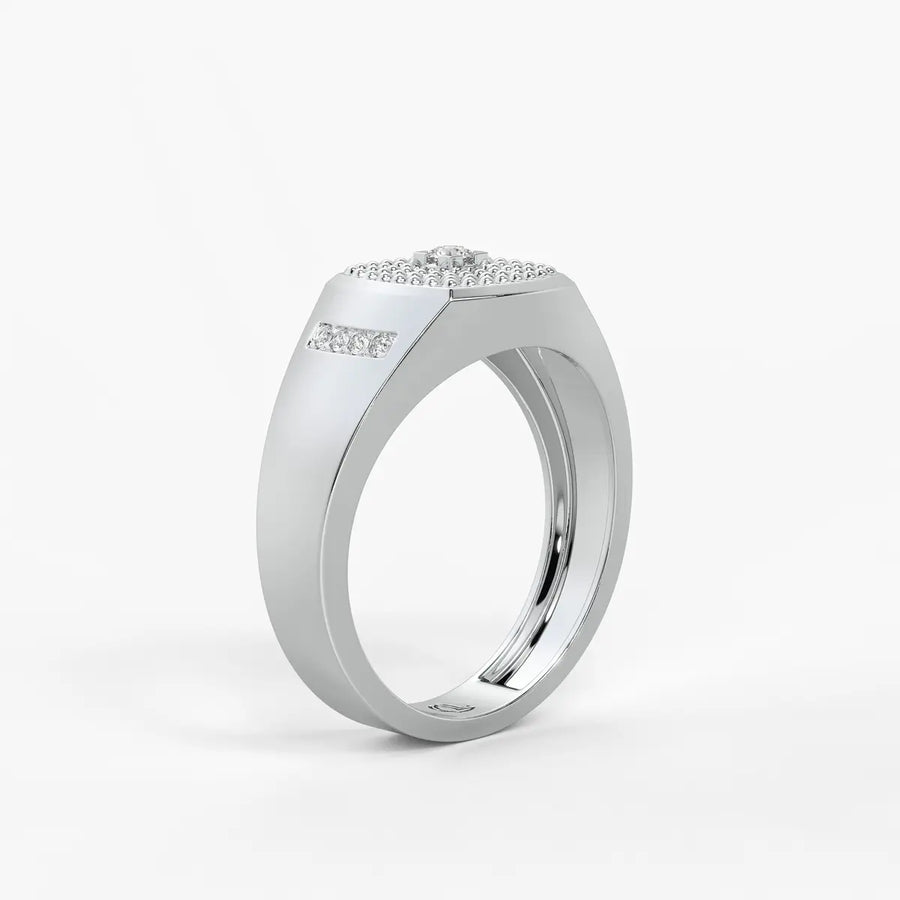 Imperion Grid Diamond Ring for Men