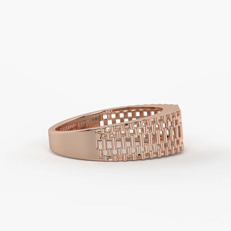 Square Cluster Statement Ring for Men