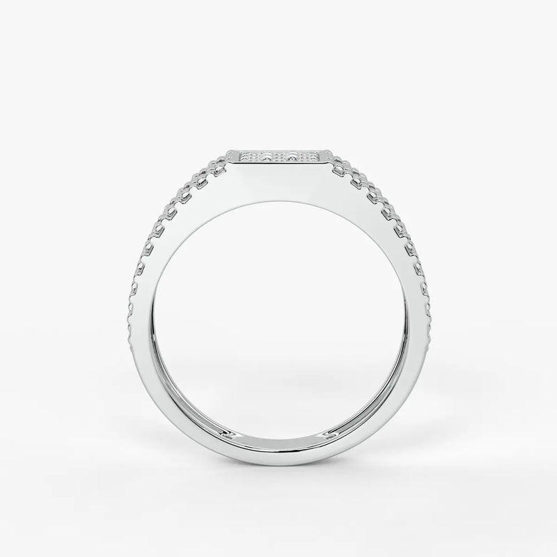 Square Cluster Statement Ring for Men