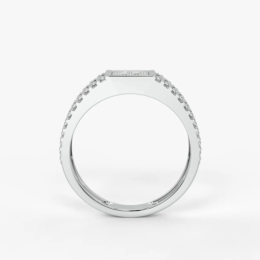 Square Cluster Statement Ring for Men
