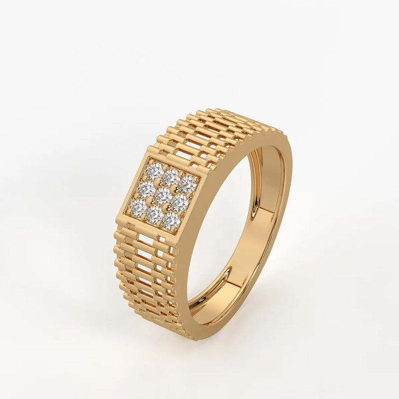 Square Cluster Statement Ring for Men