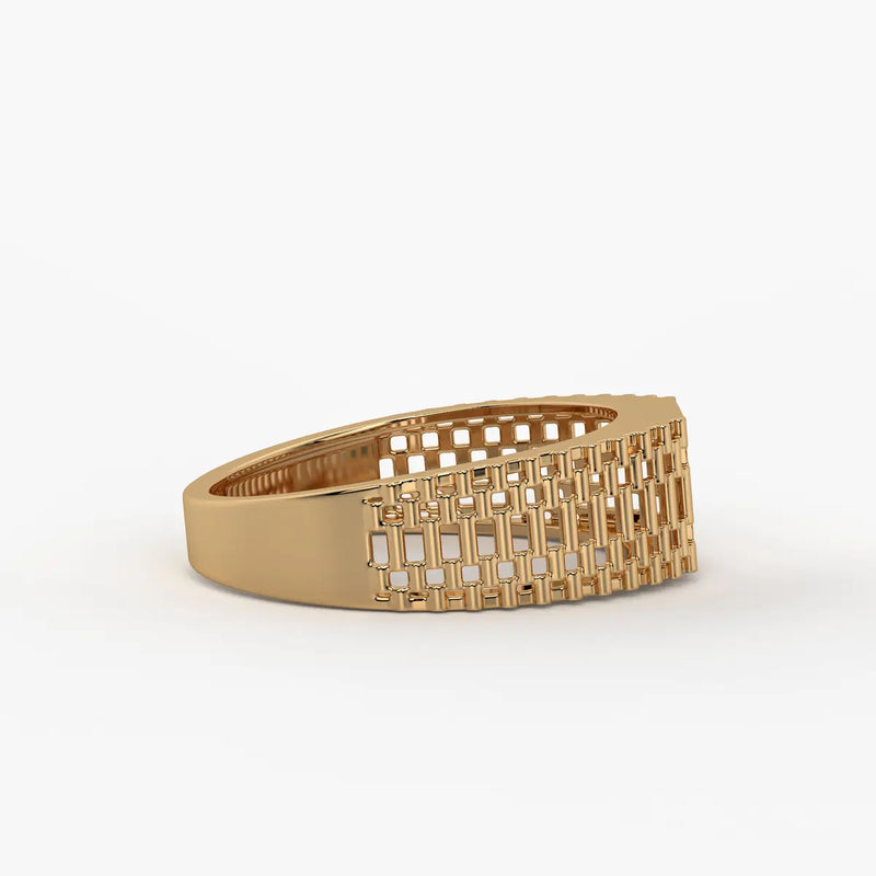 Square Cluster Statement Ring for Men