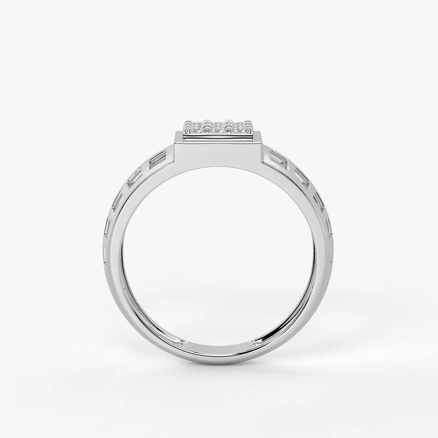 Varkon Grid Diamond Ring for Men