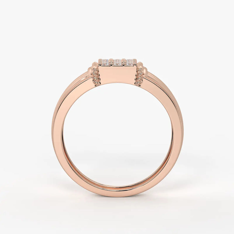 Grid Cluster Classic Ring for Men
