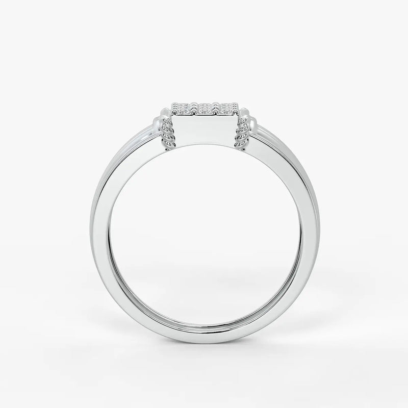 Grid Cluster Classic Ring for Men