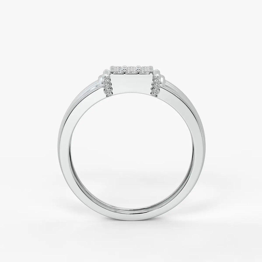 Grid Cluster Classic Ring for Men