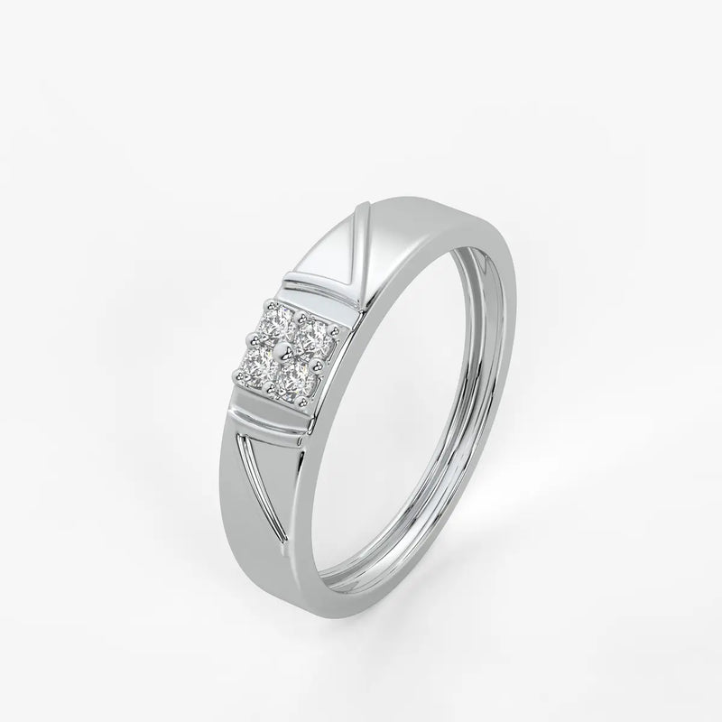 Shield Panel Signet Ring for Men