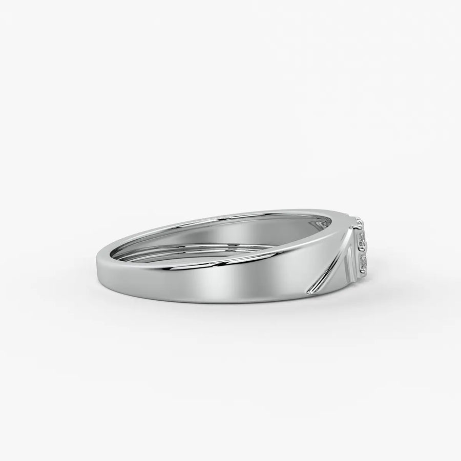 Shield Panel Signet Ring for Men